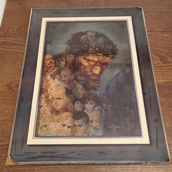 Vintage William Zdinak IN HIS IMAGE Art Print - Hardboard Mounting 23"x 0.5"x18" - Picture 6 of 16